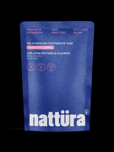 nattura refill pouch - 186 hydrating toothpaste tabs